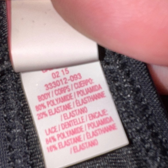 Victorias Secret Black sheer mesh open back Swim Top Sz M - Picture 7 of 8